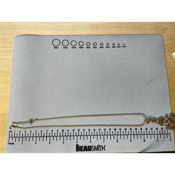 Camrose & Kross Pendant Necklace JBK Gold Tone Jacqueline Kennedy Reproduction - Picture 7 of 11